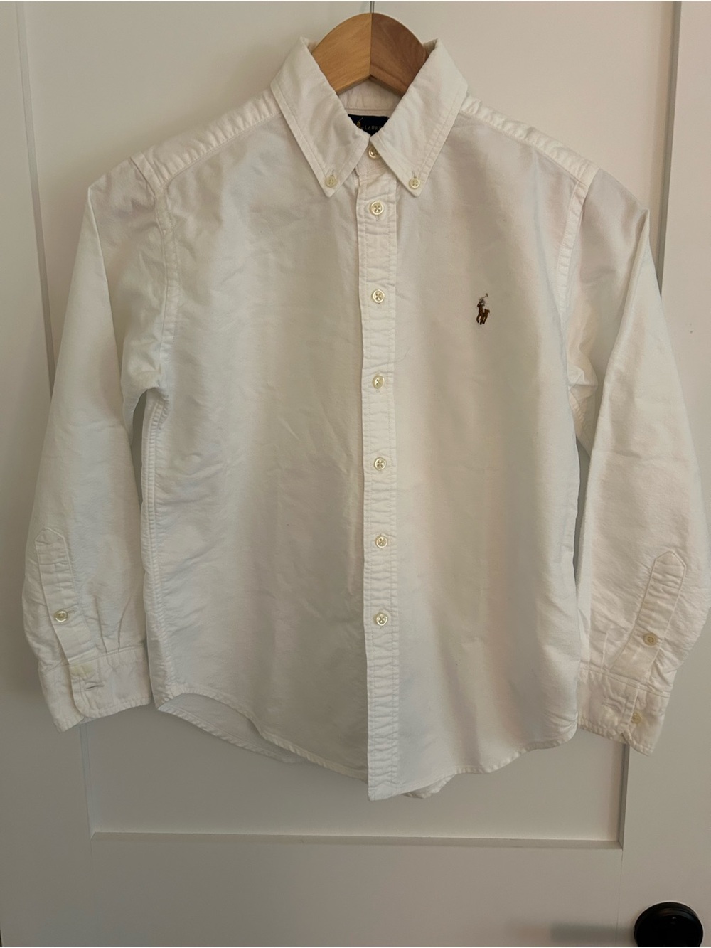 Boys Size 12 Polo Ralph Lauren White Oxford Shirt